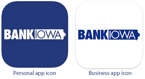 BankIowa Mobile App Icons