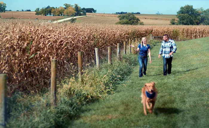 banker meeting with farmer