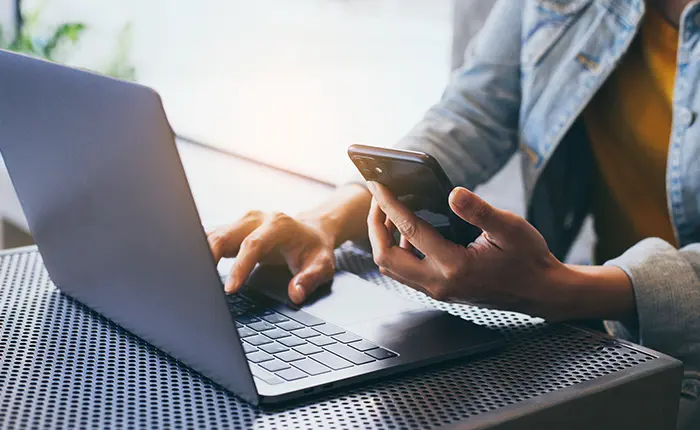 woman on laptop